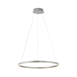 Moderne Just Light Pendelleuchte Ritus aus Aluminium, Ø 60 cm, mit warmweißem Licht.
