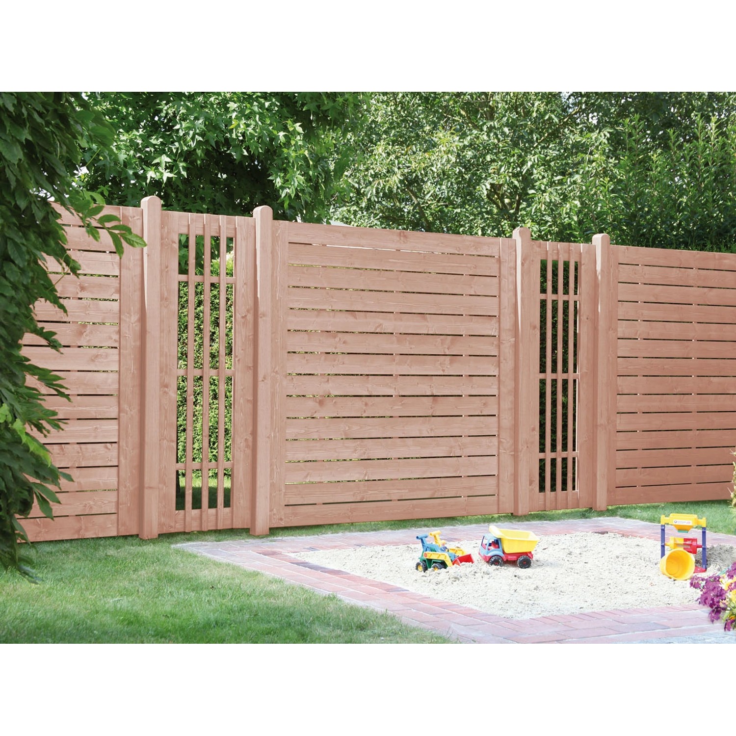 SichtschutzzaunElement Riva mit Gitter Douglasie 180 cm x 60 cm kaufen