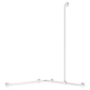 Delabie DUHA+ Brausehandlauf, vertikal verschiebbar, Ø 32 mm, Nylon weiß, für sicheren Halt in der Dusche.