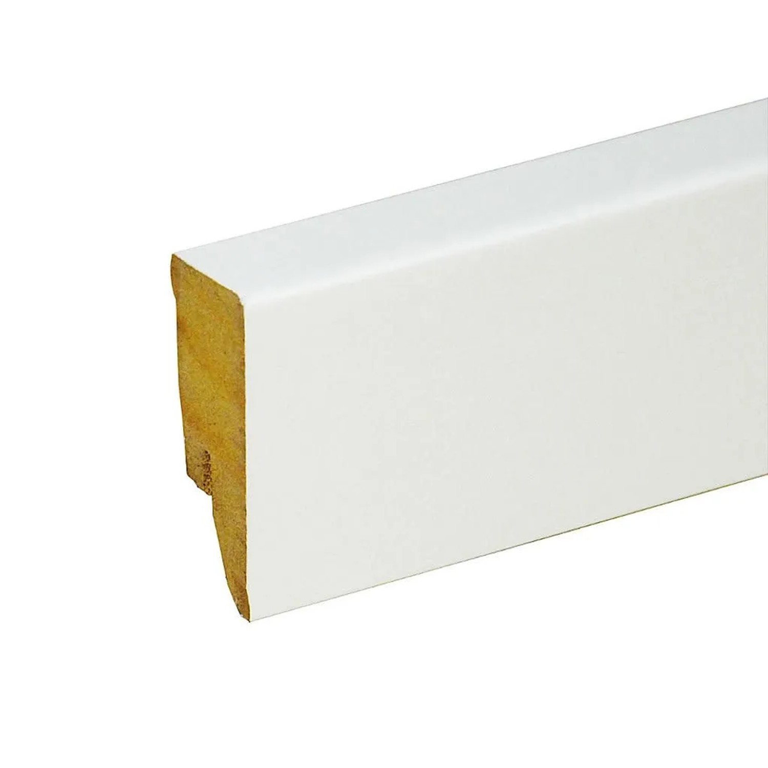 PROFI Vierkant Sockelleiste Weiß Streichfähig MDF-Kern 250 cm Lang