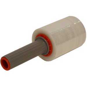 Mini-Stretchfolie (10cm x 150m) mit Abroller zum Verpacken und Schützen von Gegenständen.