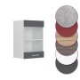 Vicco Küchenglasschrank R-Line, anthrazit/weiß, 40 cm, mit Farbauswahl.