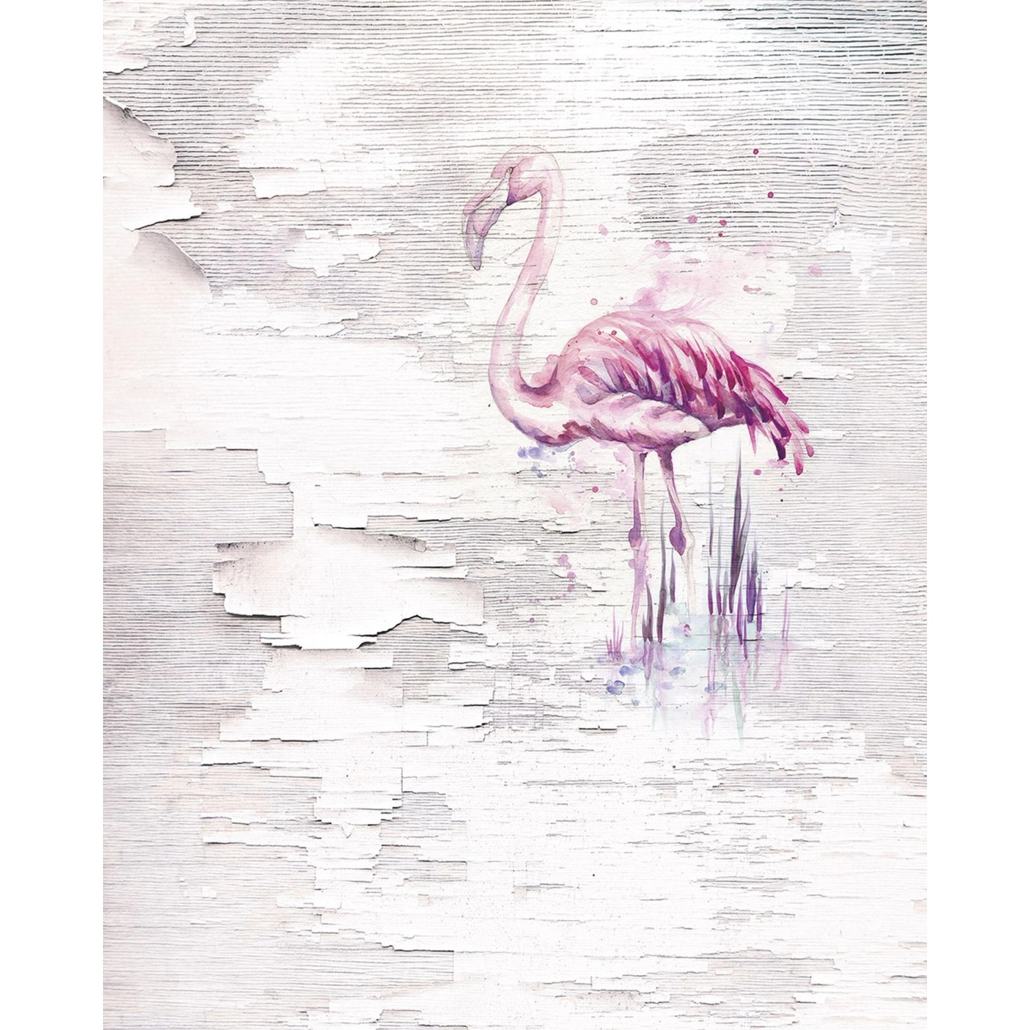 Sanders & Sanders Fototapete Flamingos Rosa und Crême-Weiß 200 x 250 cm 611886