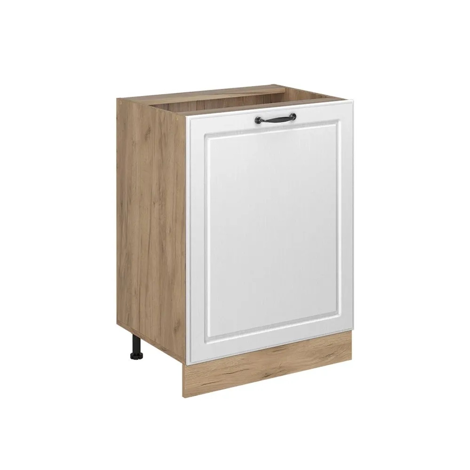 Vicco Küchenunterschrank R-Line Weiß Landhaus/Goldkraft Eiche 60 x 82 mit 1 Tür ohne Arbeitsplatte Art Nr 72182