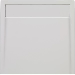 Quadratische, weiße Ottofond Duschwanne Plateau, 80x80 cm, aus Acryl mit Rinnenablauf.