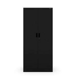 Schwarzer Jan Nowak Aktenschrank Compact aus Metall, 175x80x40 cm, mit Zylinderschloss.