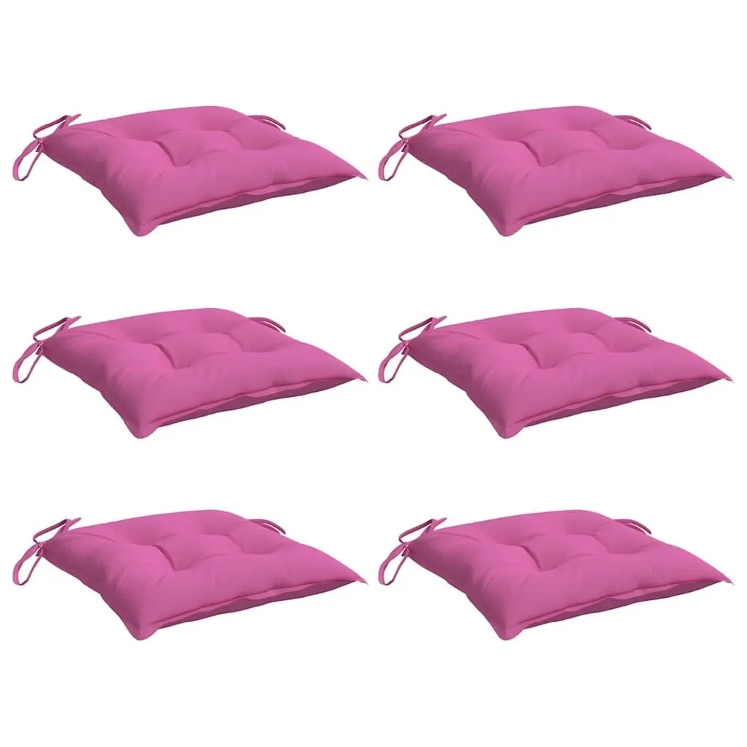 vidaXL Stuhlkissen 6 Stk Rosa 50x50x7 cm Oxford-Gewebe 361560