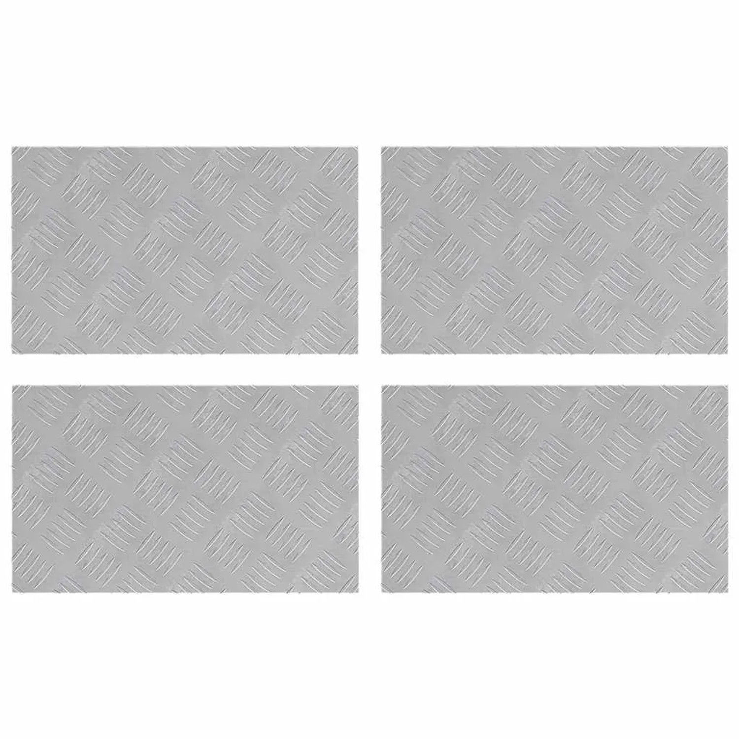 vidaXL Rautenscheiben 4 Stk Silber 50 x 30 cm Aluminium 4104294