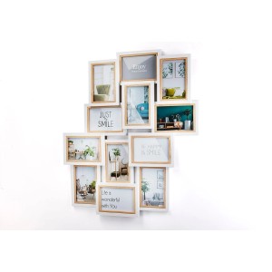 Kobolo Bilderrahmen Collage Merhfachbilderrahmen BIG Holz 12 Bilder 54x61cm
