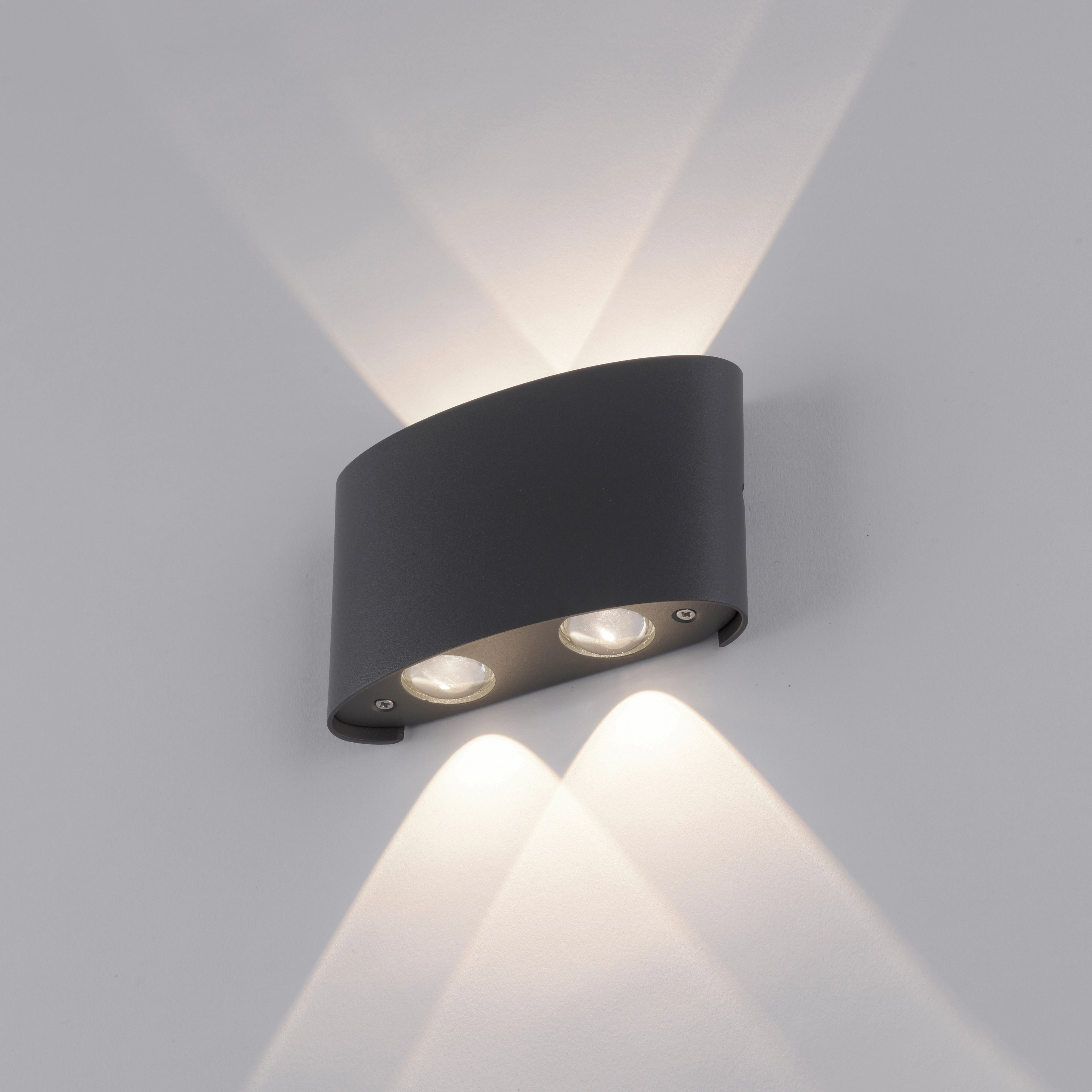 Paul Neuhaus LED-Wandleuchte Carlo 2-flammig Anthrazit 13 cm x 8 cm kaufen  bei OBI