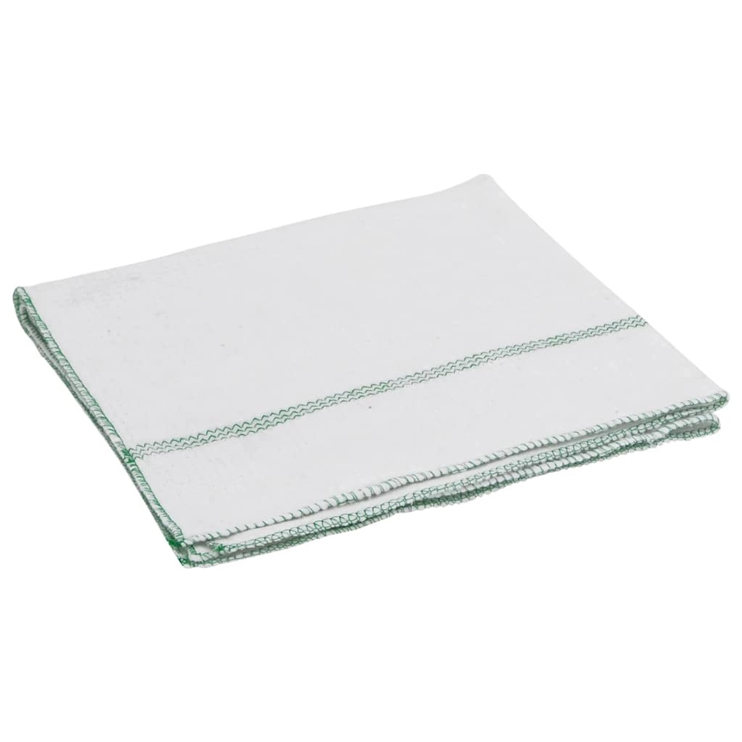 vidaXL Reinigungstücher 10 Stk Weiß mit Grünen Gestreift 50x60 cm 4014091