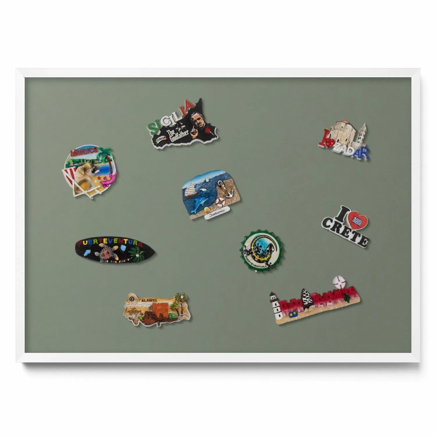 Tulup Magnettafel Magnettafel Dekorativ Bedruckt Olivfarben 70x50 cm Magnet günstig online kaufen