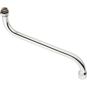 OBI S-Auslauf, 250 mm, verchromt, für Heißwassergeräte und Waschtischarmaturen.