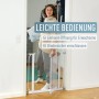 ib style Türschutzgitter Berrin 58-185cm Treppenschutzgitter für Kinder und Haustiere Ohne Bohren Weiß 140-150 cm_4