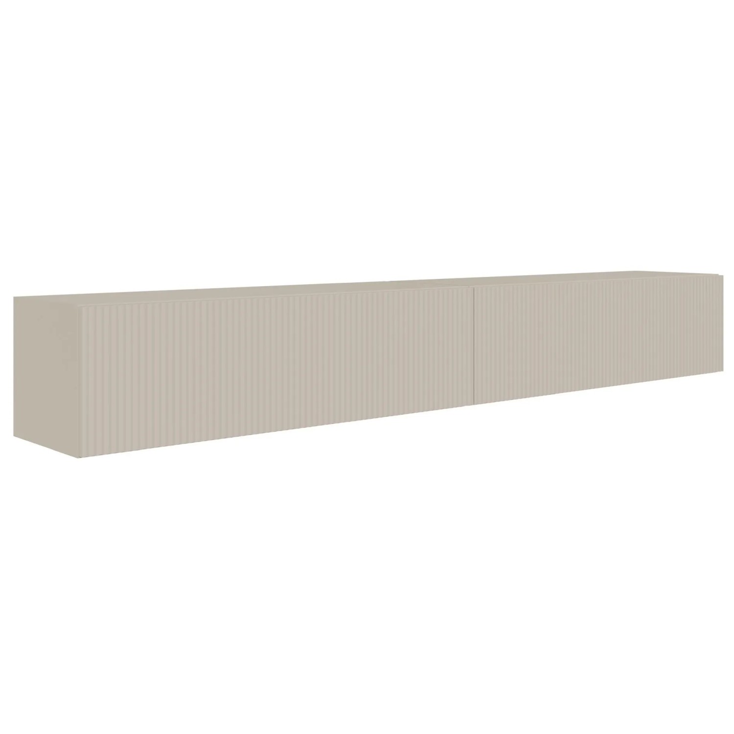 Selsey TV-Hängeboard Veldio mit Lamellenfront 200 cm Greige