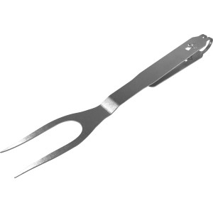 Edelstahl Grillgabel aus dem 4er BBQ Besteck-Set, Grillutensil mit Aufhängeöse.
