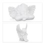 Relaxdays Grabengel 2er Set Polyresin Weiß Frostbeständig UV-Beständig 10 cm x 7,5 cm x 6 cm 6 cm x 12,5 cm x 7,5 cm 0,1 kg