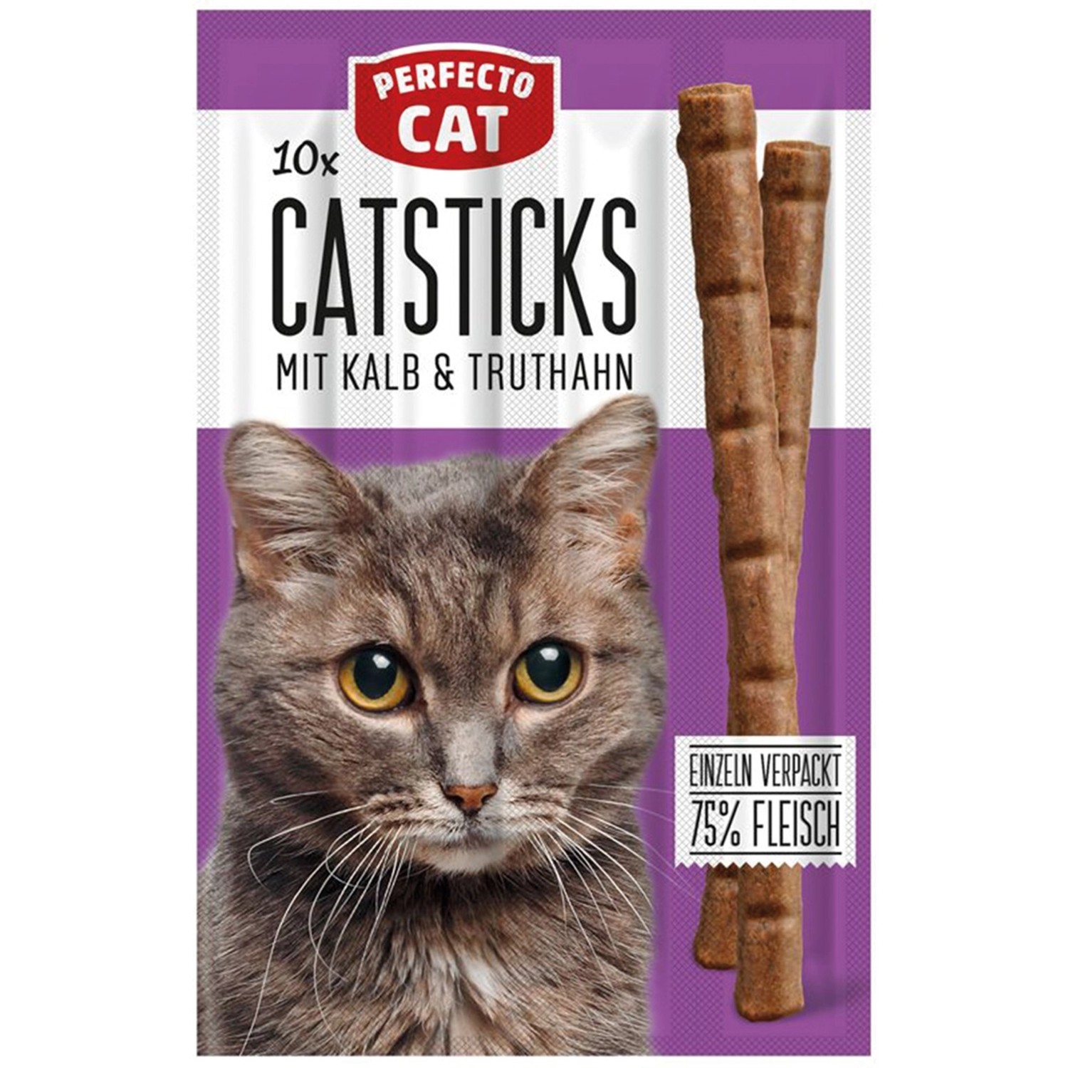 Perfecto Cat Sticks Kalb und Truthahn 10 Stück
