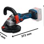 Bosch Professional GBR 18V-15 S Akku-Betonschleifer mit Abmessungen.
