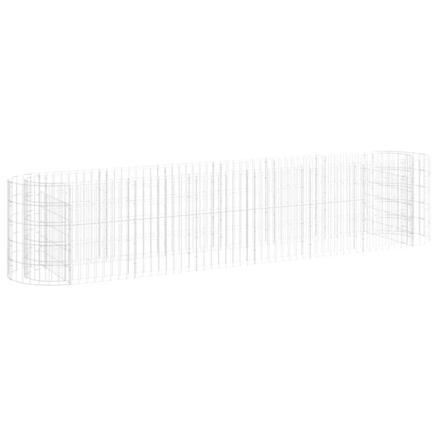 Furnicato Gabionen-hochbeet Verzinktes Eisen 260x50x50 Cm