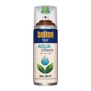 Belton Free AQUA Buntlack RAL 8017 Schokobraun matt, 400ml Dose.