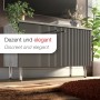 Glänzender SOTECH Möbelfuß LIMA aus poliertem Chrom, zylindrisch, unter einem modernen Sideboard. Ideal für Möbelbeine.