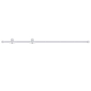 Weißer vidaXL Schiebetürbeschlag aus Stahl, 183 cm lang, für Türdichtungen und Fensterdichtungen.