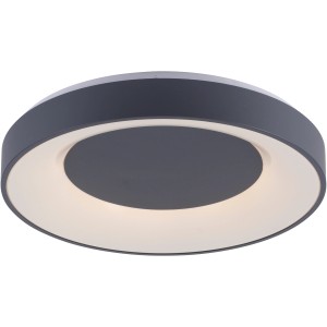 App-steuerbare LED-Deckenleuchte Lolasmart-Anika in Schwarz, Ø 48 cm.