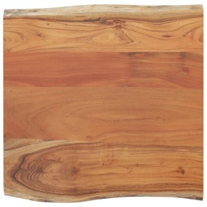 Rechteckige Akazien-Massivholz Tischplatte mit Naturkante. Warme Holzmaserung, ideal für Regalböden & Möbelbauplatten.