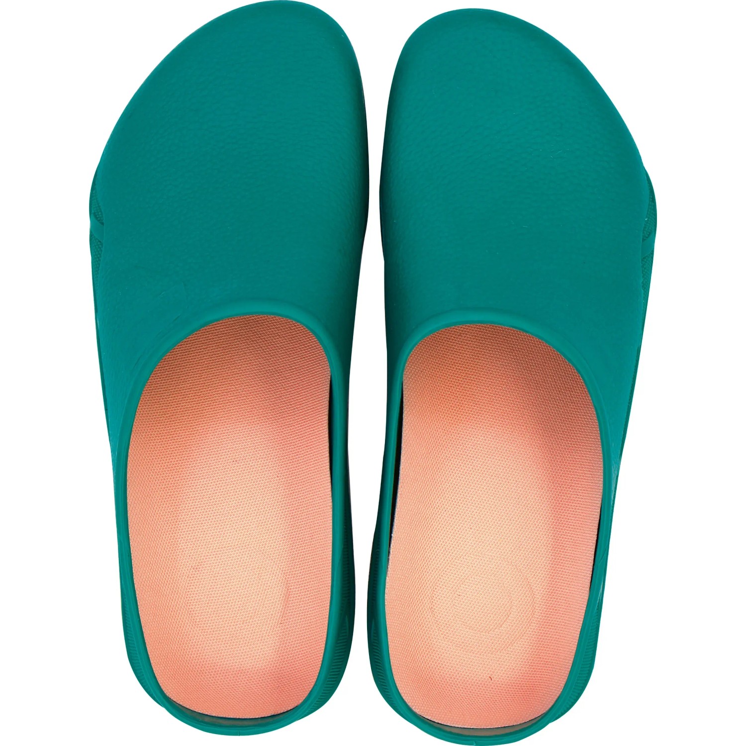 Grün-braune Gartenclogs, Größe 45/46, ideal für Gartenarbeit und Freizeit.