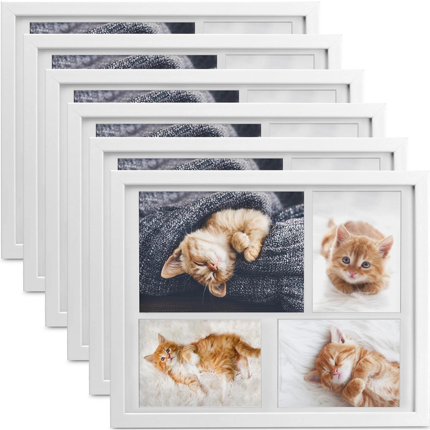 Bomoe Galeria Bilderrahmen 4 Bilder 15x21cm + 10x15cm Weiß 6tlg günstig online kaufen