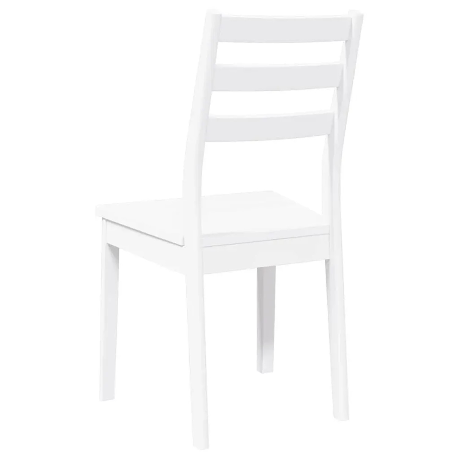 vidaXL Esszimmerstühle 2 Stk Weiß Massivholz Gummibaum 4102521_7