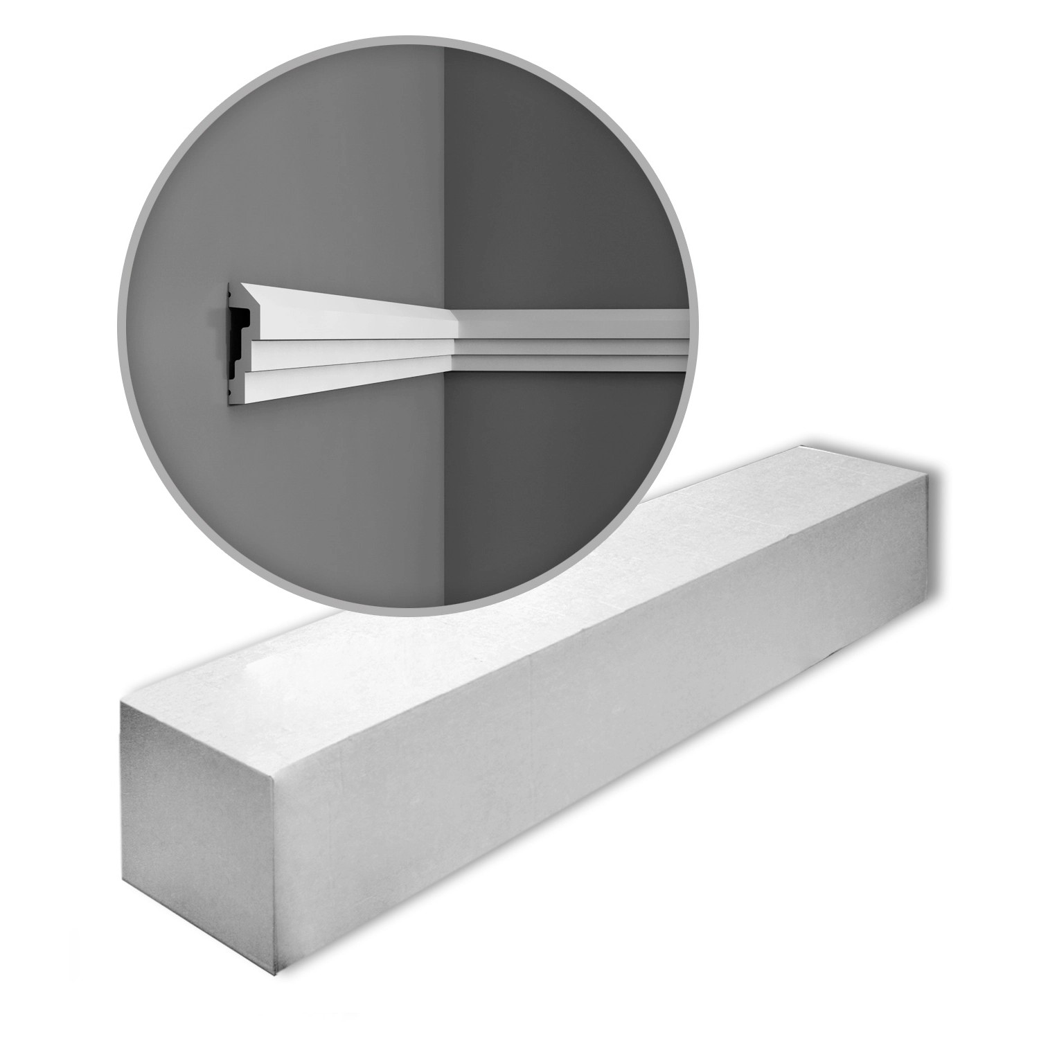 Thumbnail - ORAC DECOR P7070 LUXXUS Zierleisten 1 Karton Set 16 Wandleisten 32 m Weiß