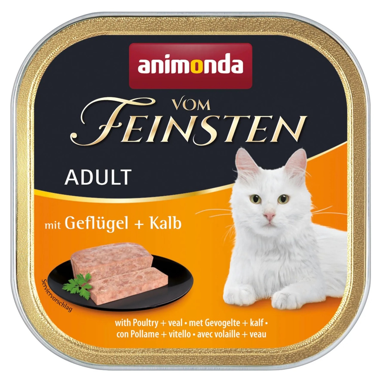 Vom Feinsten Katzen-Nassfutter Adult Geflügel und Kalb 100 g