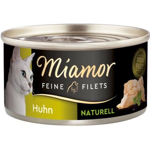 Miamor Katzen-Nassfutter Huhn, 80g Dose mit Filetstückchen.