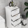 Weißer kleankin Badezimmerschrank mit vier Schubladen für Badartikel.