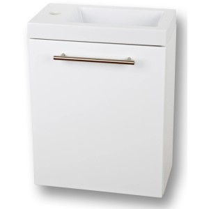 Sanotechnik Waschtisch Fantasy, 40 cm, Weiß, mit Softclose für Gäste-WC.