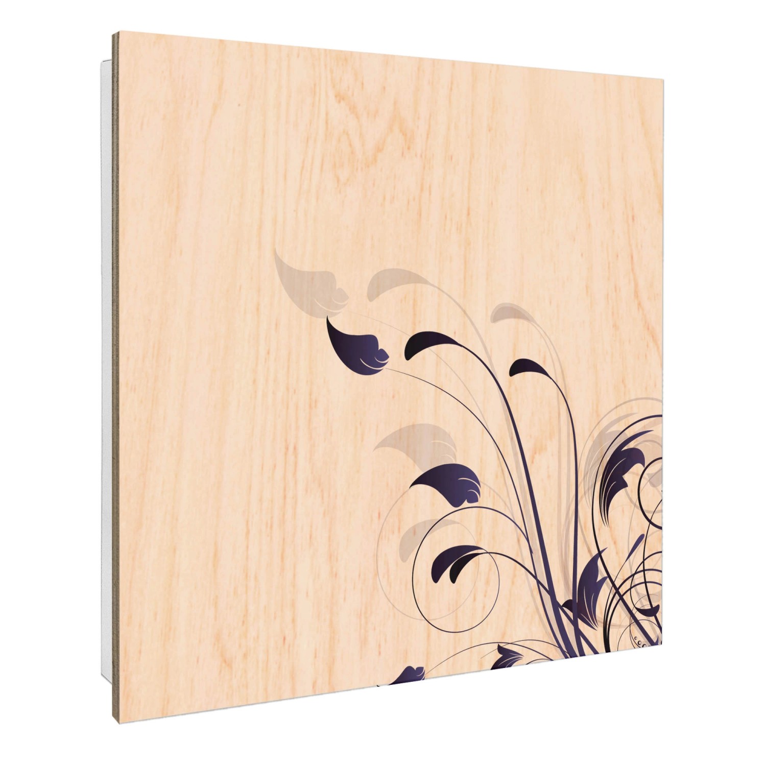 Banjado Großer Schlüsselbox Holz 30x30cm Weiß Scharnier Rechts 50 Haken Sch günstig online kaufen