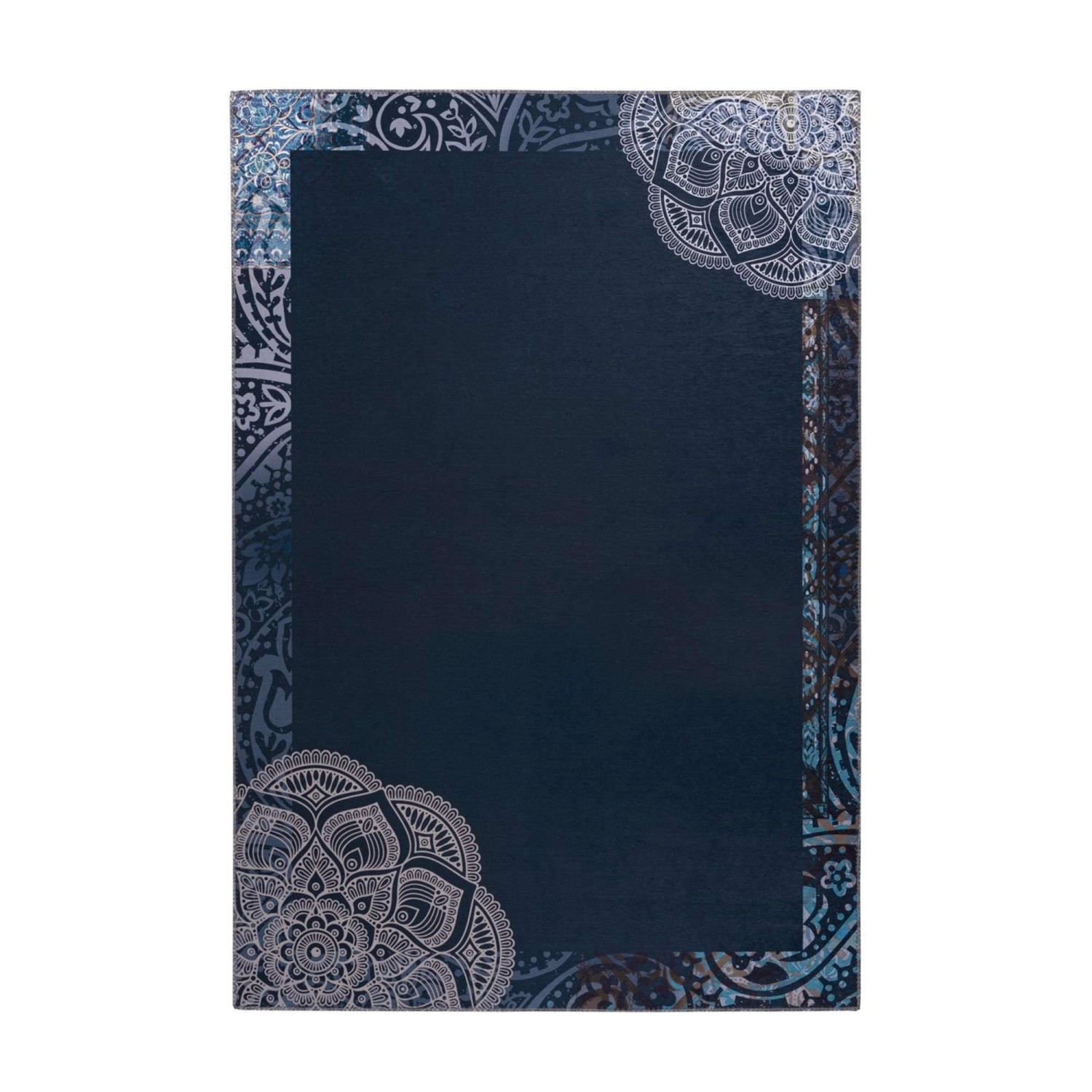 MeGusta Flachflor Teppich Modern Multi - Blau Polyester 130x190 cm Nerea