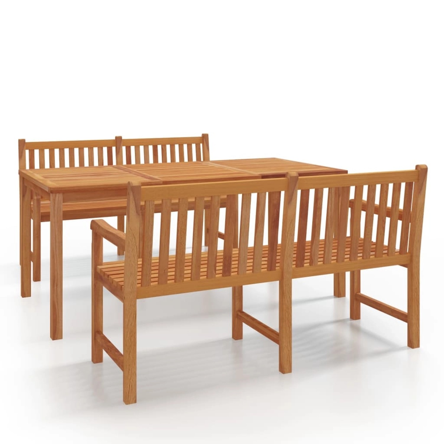 Vidaxl 3-tlg. Garten-essgruppe Massivholz Teak günstig online kaufen