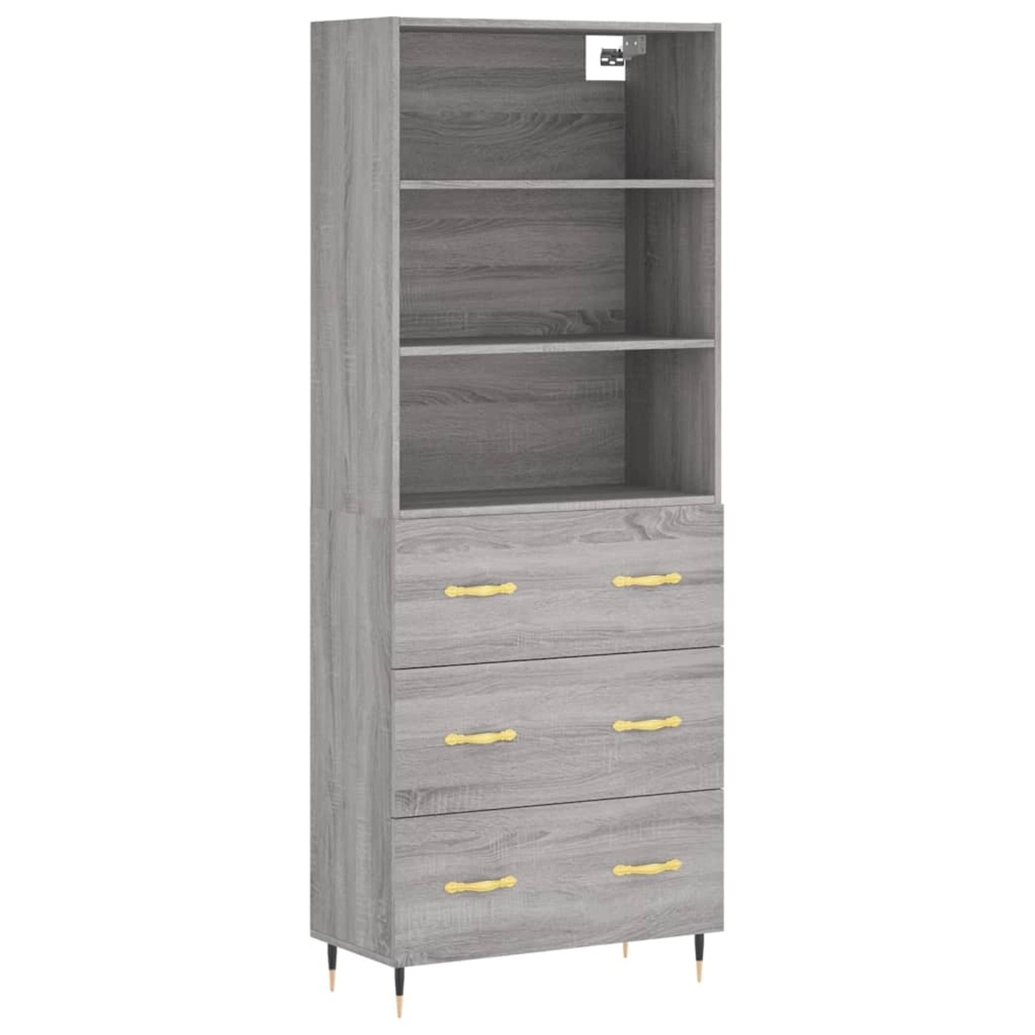 vidaXL Highboard Grau Sonoma 69,5x34x180 cm Holzwerkstoff 3189363 günstig online kaufen