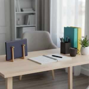 Relaxdays Laptop-Ständer Bambus Natur Rutschfest für 10 bis 15 Zoll 21 cm x 21 cm x 11,5 cm