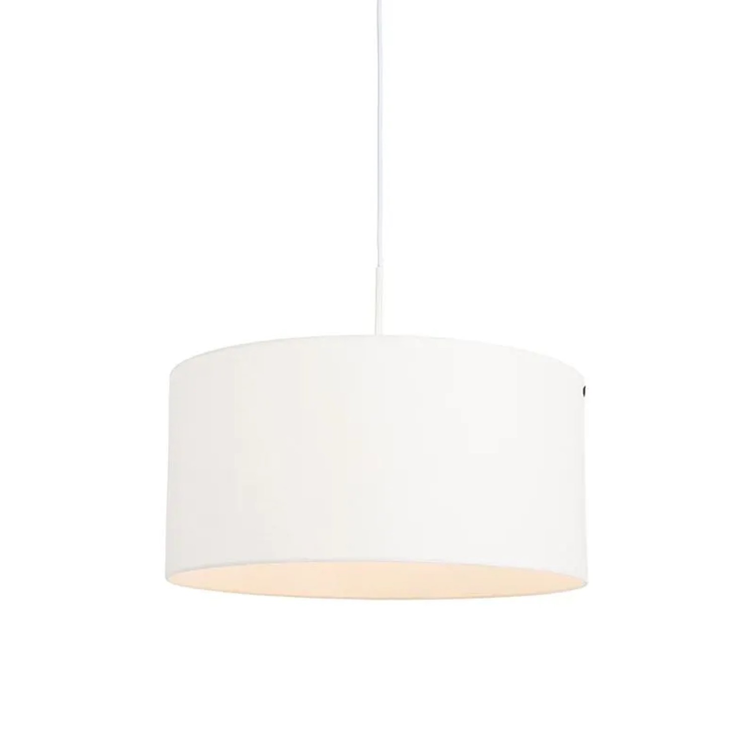 QAZQA Moderne Hängelampe Weiß mit Weißem Schirm 50 cm Combi 1