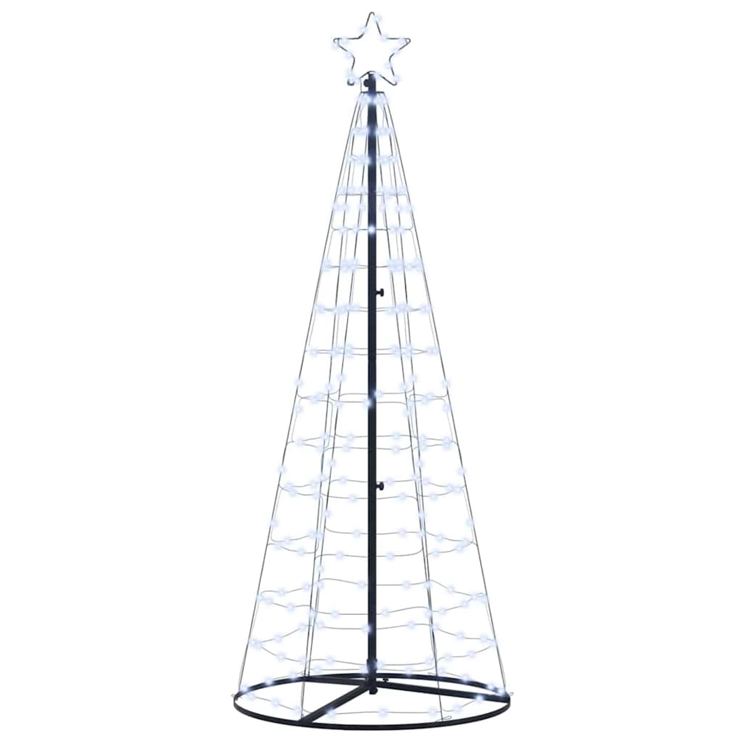 vidaXL LED Weihnachtsbaum mit 390 LEDs Kaltweiß 250 cm Eisen 42018758