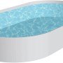 Summer Fun Stahlwandpool Fernando Oval, 800x420x120 cm, gefüllt mit blauem Wasser.