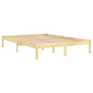 Massivholzbett Kiefer, 140x200 cm, Bettgestell ohne Matratze.