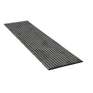 Akustikpaneel Steinfurnier Rustic, MDF schwarz, Filz schwarz, 60x240 cm. Wandpaneel zur Schallverbesserung.