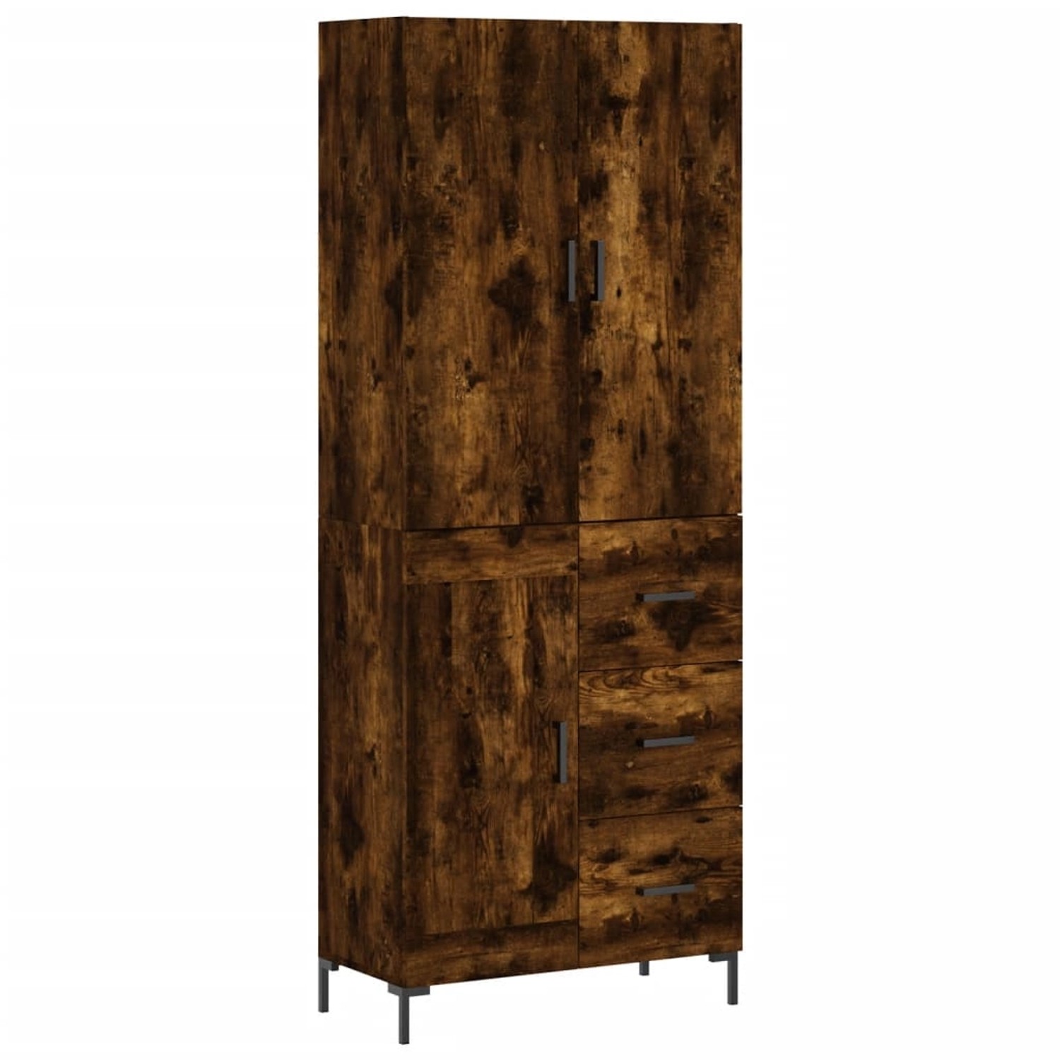 vidaXL Highboard Räuchereiche 69,5x34x180 cm Holzwerkstoff 3196016 günstig online kaufen