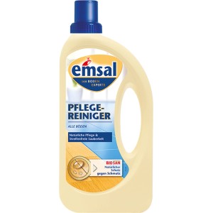 Emsal Pflege-Reiniger für alle Böden, 1000ml Flasche mit Biosan®-Formel.