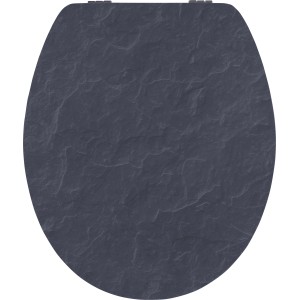 baliv WC-Sitz Juba in Anthrazit mit Schieferoptik und Holzkern.
